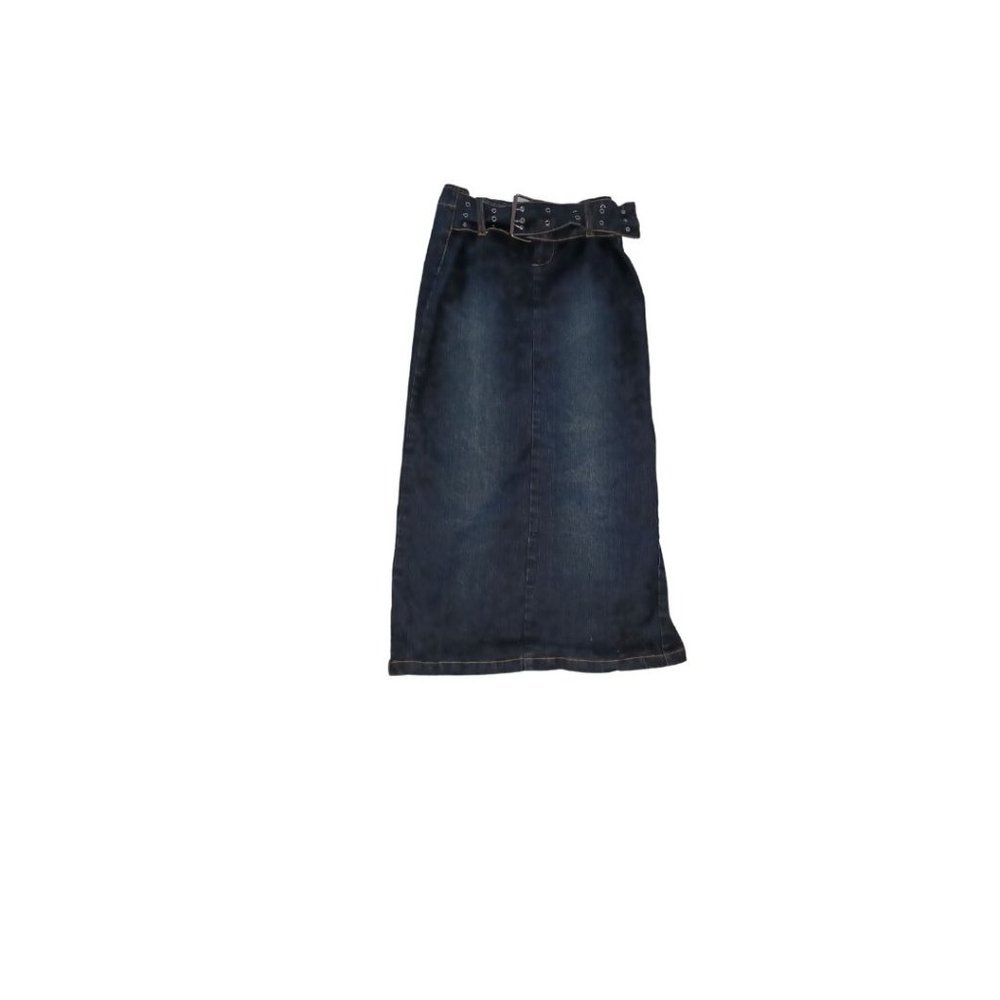 Zoey Beth Skirt Women's 10/12 Denim Jean Straight Pencil Stretch Long Ma…